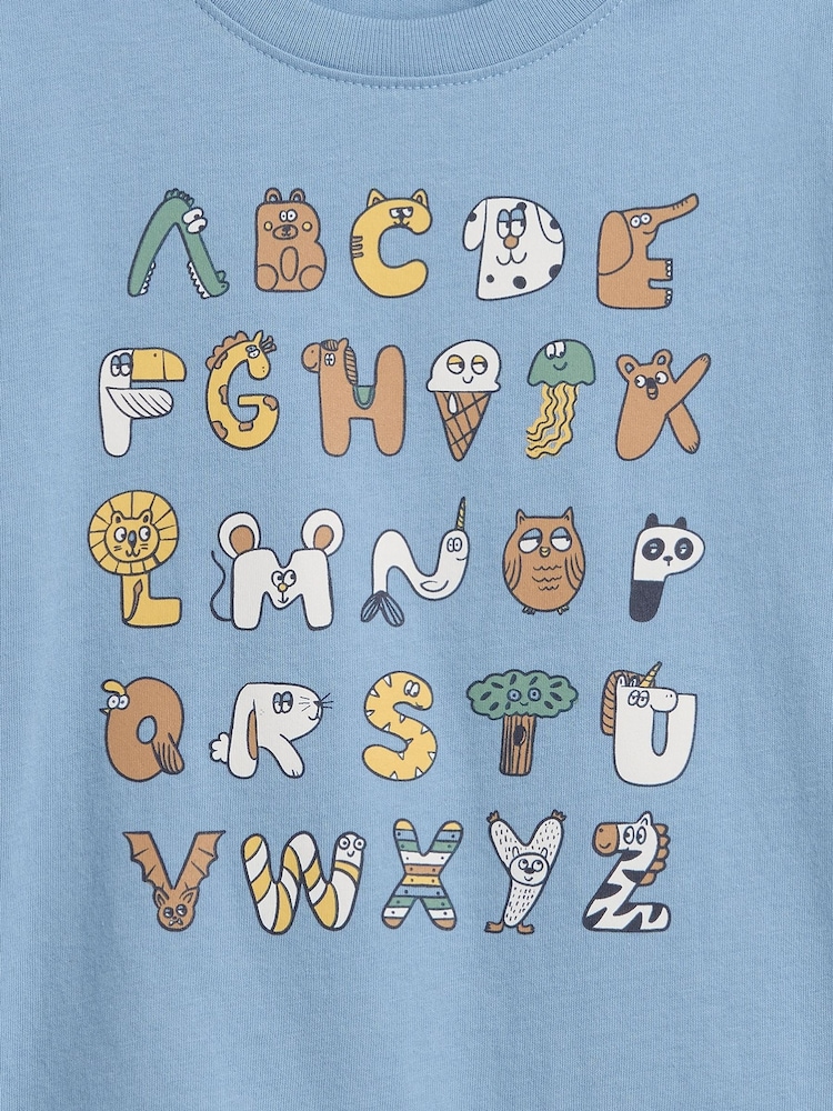 Alphabet bleu - T-shirt Gap graphique à manches courtes (6mois5ans) - Image 3 de 3