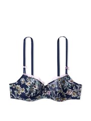 Victoria's Secret Ensign Navy Blue Embroidered Unlined Balcony Bra - Image 3 of 3