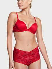 Victoria's Secret Lipstick Red Lace Short Knickers - Image 3 of 4