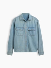 Gap Light Wash UltraSoft Denim Relaxed Utility Shirt - Image 5 of 5