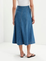 Finery Blue Dana Denim Midi Skirt - Image 5 of 5