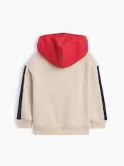 Gap Beige/Red Relaxed Colourblock Logo Hoodie (6mths-5yrs) - Image 2 of 3