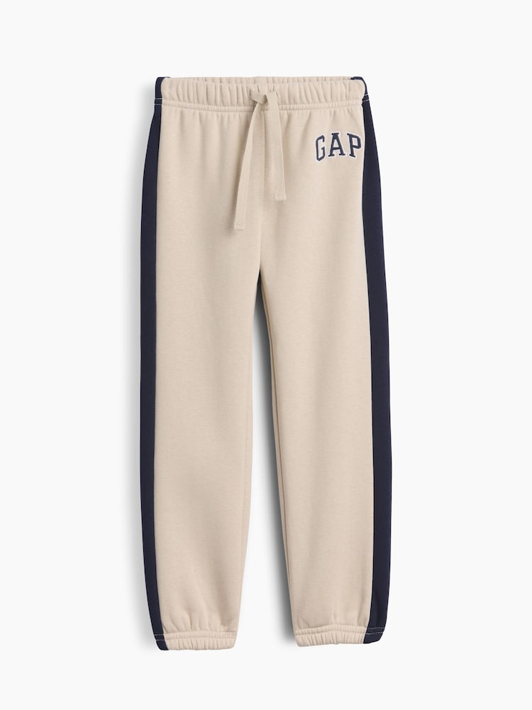 Gap Beige/Black Relaxed Colourblock Pull-On Joggers (6mths-5yrs) - Image 1 of 3 Gap Beige/Black Relaxed Colourblock Pull-On Joggers (6mths-5yrs) - Image 1 of 3