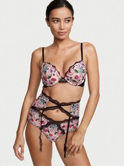 Victoria's Secret Purest Pink Embroidered Lace Suspenders - Image 1 of 4
