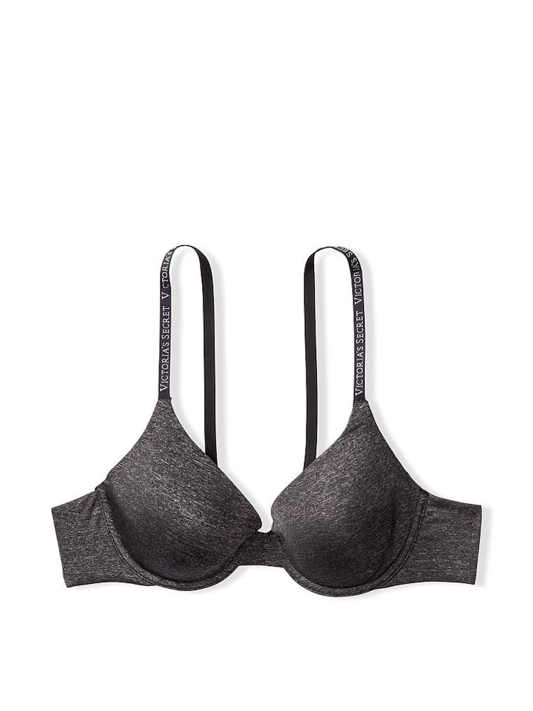 Victoria's Secret Black Smooth Logo Strap Lightly Lined T-Shirt Bra - Image 4 of 4