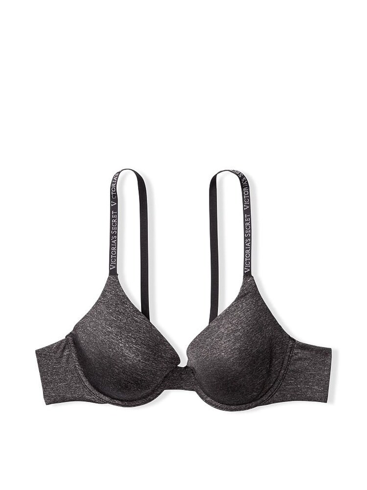 Victoria's Secret Black Smooth Logo Strap Lightly Lined T-Shirt Bra - Image 4 of 4 Victoria's Secret Black Smooth Logo Strap Lightly Lined T-Shirt Bra - Image 4 of 4