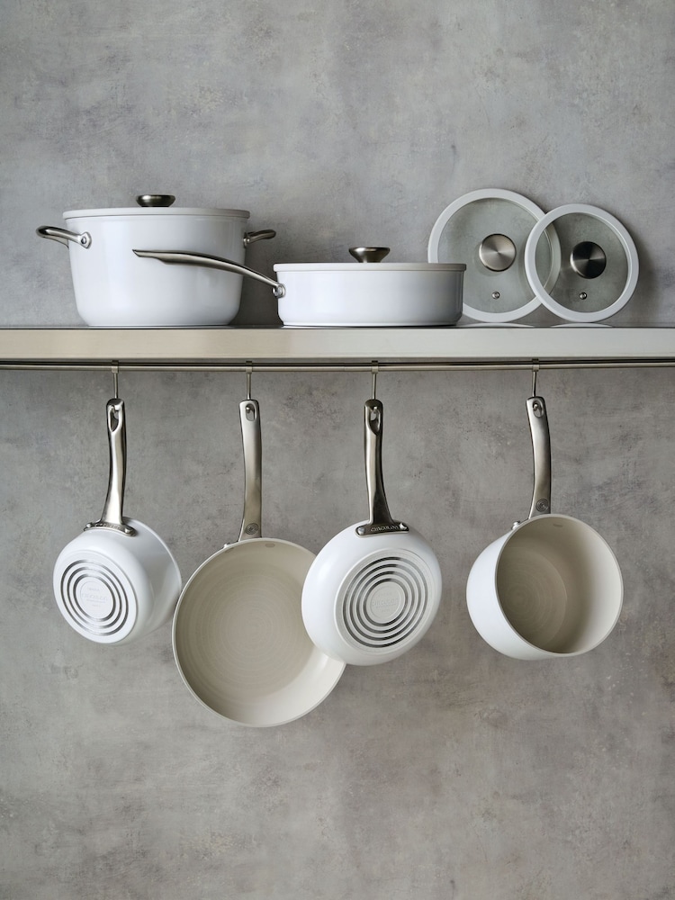 Circulon Set of 6 White Halo LaserDefense™ Non-Stick Cookware - Image 1 of 6 Circulon Set of 6 White Halo LaserDefense™ Non-Stick Cookware - Image 1 of 6