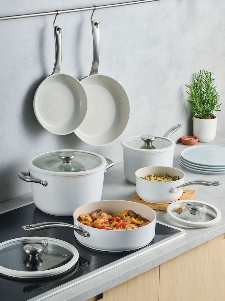Circulon Set of 6 White Halo LaserDefense™ Non-Stick Cookware - Image 2 of 6 Circulon Set of 6 White Halo LaserDefense™ Non-Stick Cookware - Image 2 of 6
