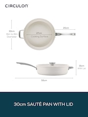 Circulon White Halo LaserDefense™ Non-Stick Saute Pan & Lid 4.7L - Image 4 of 6