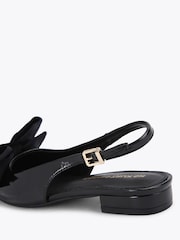 KG Kurt Geiger Black Aura Bow Flat Slingback Shoes - Image 4 of 5