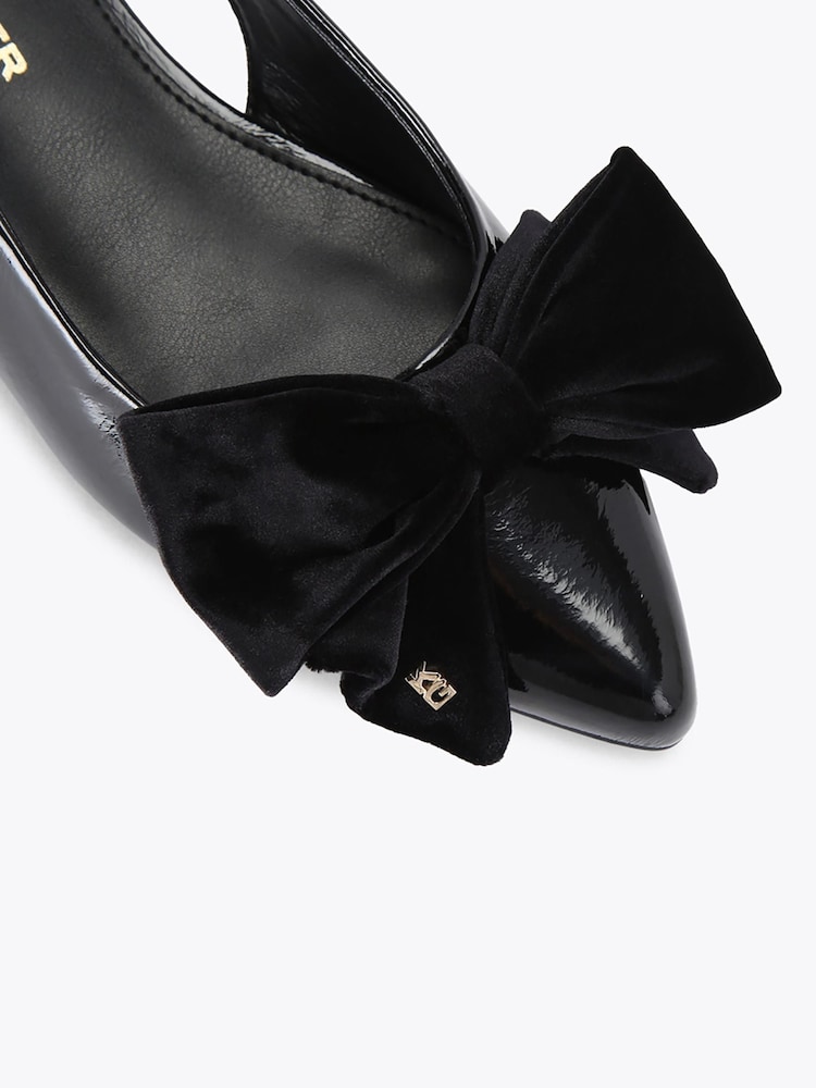KG Kurt Geiger Black Aura Bow Flat Slingback Shoes - Image 5 of 5 KG Kurt Geiger Black Aura Bow Flat Slingback Shoes - Image 5 of 5