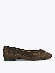 KG Kurt Geiger Brown Mara Embellished Ballerina Shoes - Image 1 of 5