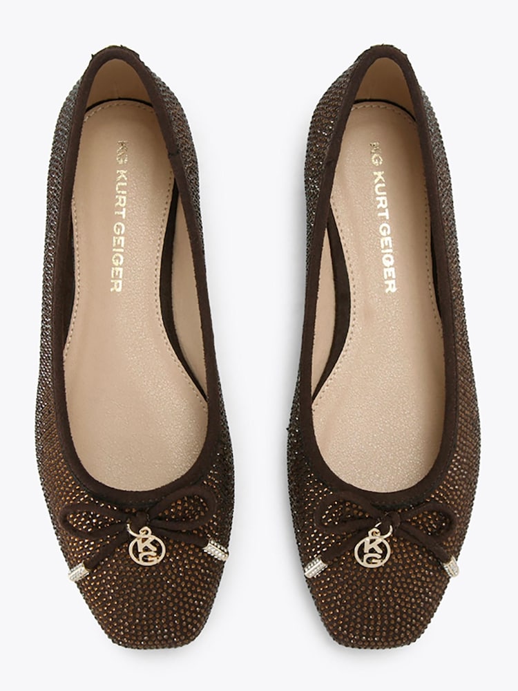 KG Kurt Geiger Brown Mara Embellished Ballerina Shoes - Image 5 of 5 KG Kurt Geiger Brown Mara Embellished Ballerina Shoes - Image 5 of 5