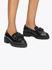 KG Kurt Geiger Black Maple Jewel Bow Shoes - Image 1 of 5