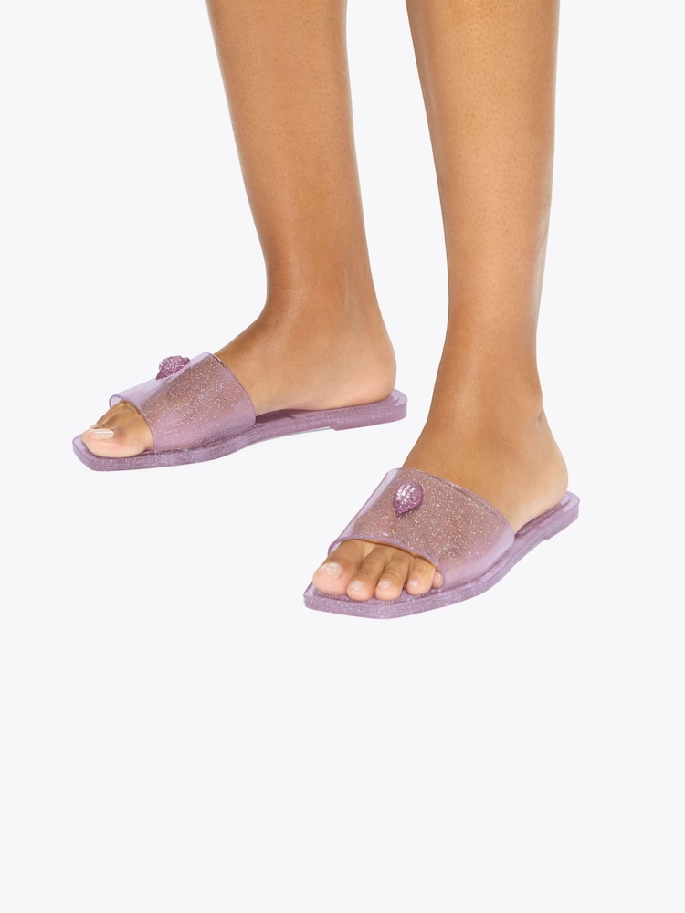 Kurt Geiger London Purple Maddison Slide Sandals - Image 1 of 5 Kurt Geiger London Purple Maddison Slide Sandals - Image 1 of 5