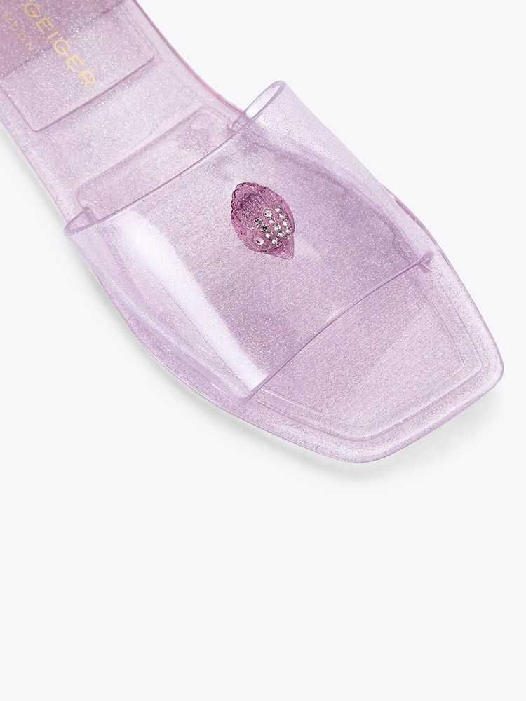 Kurt Geiger London Purple Maddison Slide Sandals - Image 5 of 5 Kurt Geiger London Purple Maddison Slide Sandals - Image 5 of 5