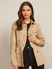 Stone - Friends Like These Durchgeknöpfte Jacke im Utility-Look mit Tasche - Bild 1 von 4