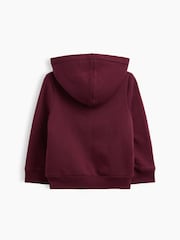 Gap Burgundy Red & Navy Sherpa-Lined Logo Zip-Up Hoodie (6mths-5yrs) - Image 2 of 3