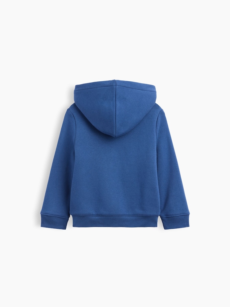 Gap Blue Brannan Bear Sherpa-Lined Logo Zip-Up Hoodie (6mths-5yrs) - Image 2 of 3