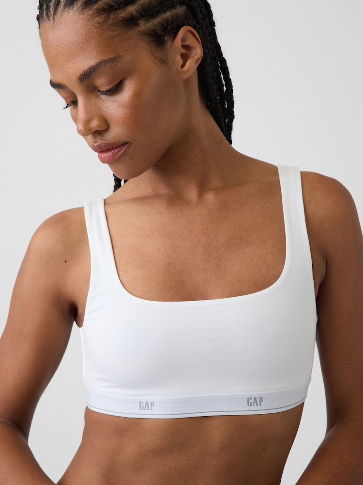 Bela - Gap Softest Stretch Logo Bralette - Slika 5 iz 5