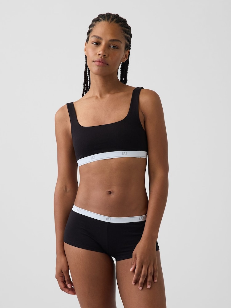 črna - Gap Softest Stretch Logo Bralette - Slika 1 iz 5