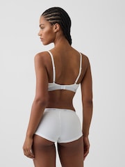 Gap White Softest Stretch Cotton Logo Triangle Bra - Image 2 of 5