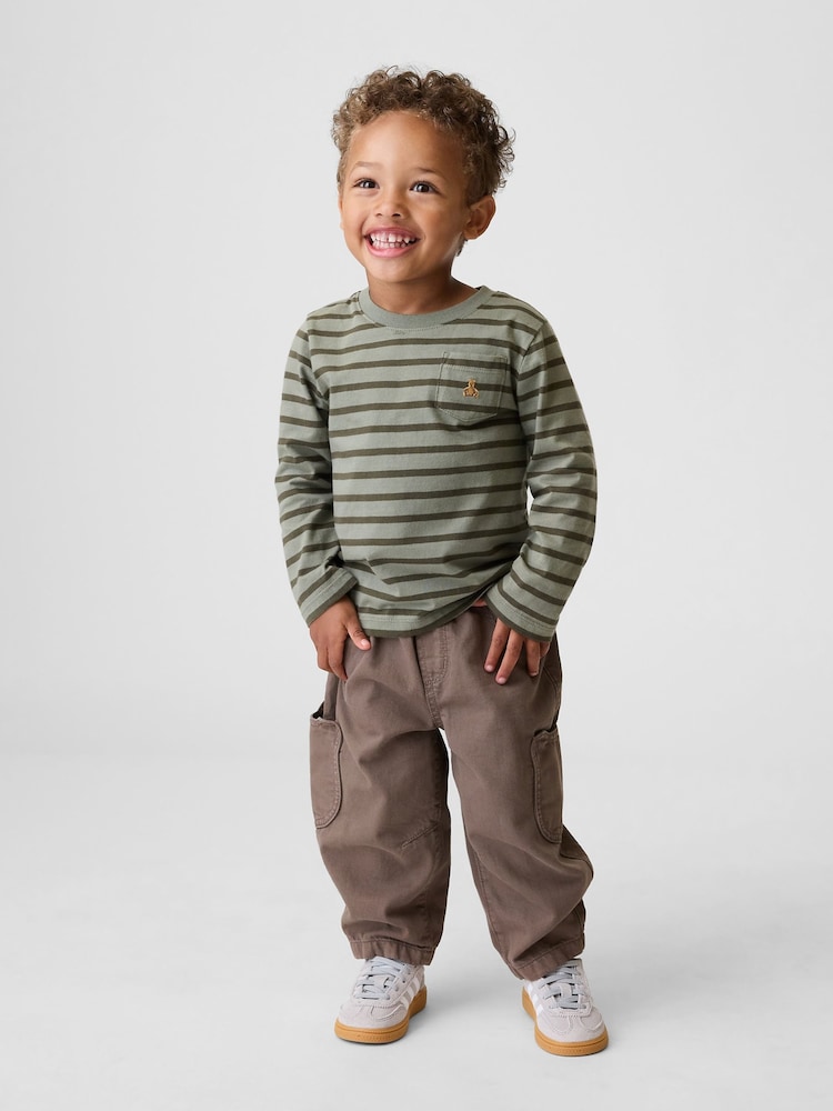 Gap Brown Pull On Brannan Bear Pocket Barrel Jeans (6mths-5yrs) - Image 2 of 5 Gap Brown Pull On Brannan Bear Pocket Barrel Jeans (6mths-5yrs) - Image 2 of 5