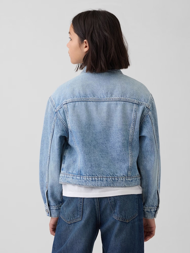 Gap Light Wash Icon Denim Jacket (4-13yrs) - Image 2 of 5 Gap Light Wash Icon Denim Jacket (4-13yrs) - Image 2 of 5