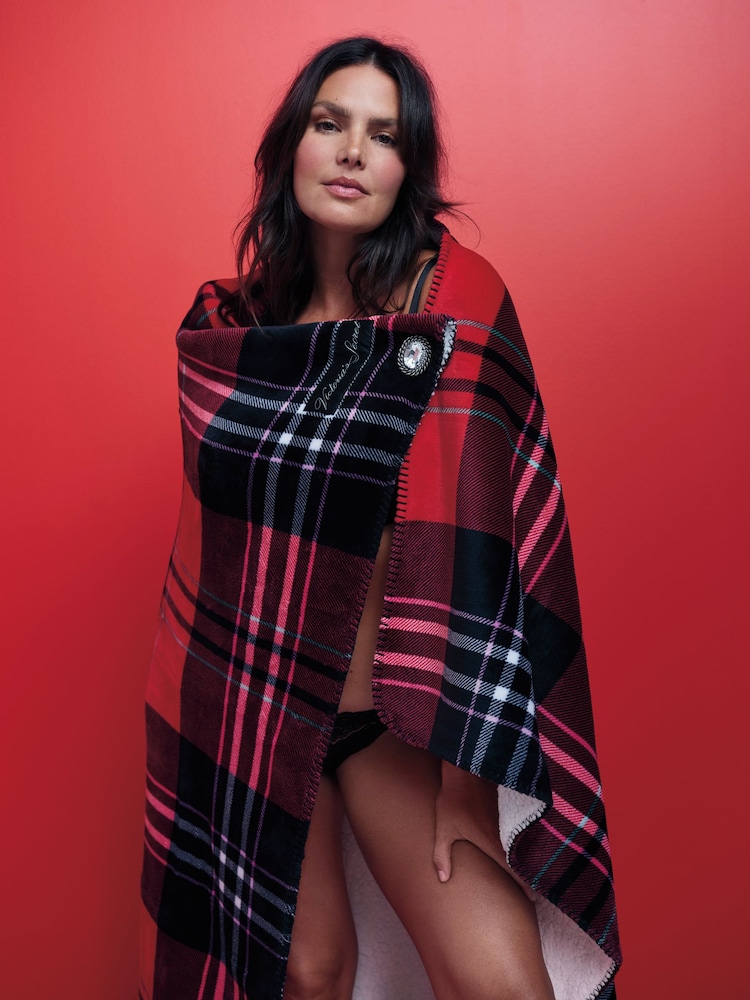 Victoria's Secret PINK Plaid Sherpa Blanket - Image 1 of 3 Victoria's Secret PINK Plaid Sherpa Blanket - Image 1 of 3