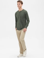 Gap Beige Straight Fit Stretch Essential Chino Trousers - Image 1 of 5