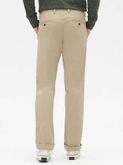 Gap Beige Straight Fit Stretch Essential Chino Trousers - Image 2 of 5