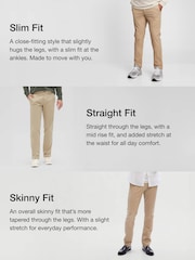 Gap Beige Straight Fit Stretch Essential Chino Trousers - Image 5 of 5