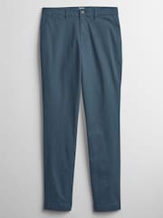 Gap Blue Slim Fit Stretch Essential Chino Trousers - Image 4 of 5