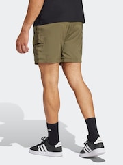 adidas Olive Green Essentials Small Logo Cargo Chelsea Shorts - Image 2 of 6