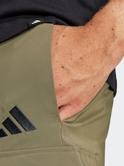 adidas Olive Green Essentials Small Logo Cargo Chelsea Shorts - Image 4 of 6