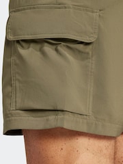 adidas Olive Green Essentials Small Logo Cargo Chelsea Shorts - Image 5 of 6