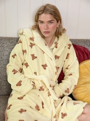 Teddy Bear Print Fleece Dressing Gown - Image 4 of 4