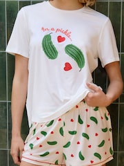In a Pickle Print Short Pyjamas Set - Image 4 of 5