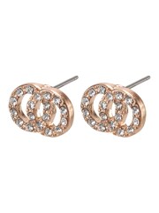 PILGRIM Rose Gold Recycled Elaine Plated Crystal Earrings - Image 1 of 2
