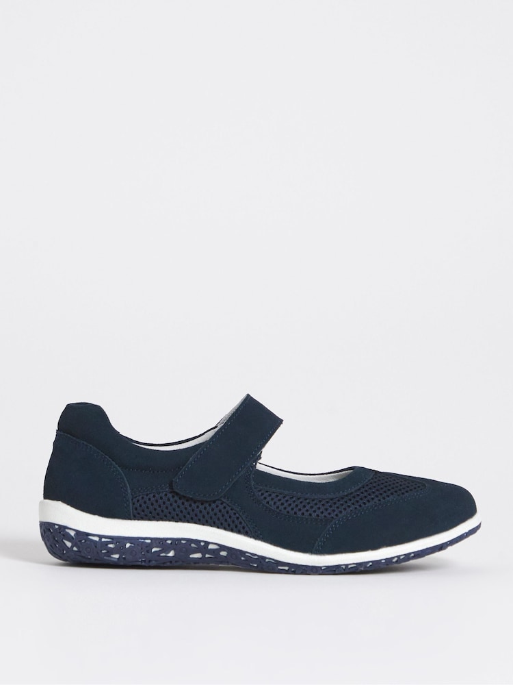 JD Williams Blue Sporty Mary Jane Trainers - Image 2 of 4 JD Williams Blue Sporty Mary Jane Trainers - Image 2 of 4