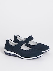 JD Williams Blue Sporty Mary Jane Trainers - Image 3 of 4
