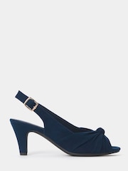 JD Williams Blue Extra Wide Fit Peep Toe Heels - Image 3 of 4