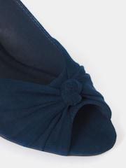 JD Williams Blue Extra Wide Fit Peep Toe Heels - Image 4 of 4
