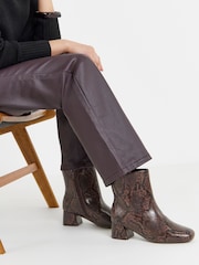 JD Williams Animal Extra Wide Fit Block Heel Ankle Boots - Image 1 of 4