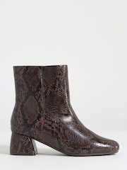 JD Williams Animal Extra Wide Fit Block Heel Ankle Boots - Image 2 of 4