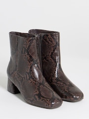 JD Williams Animal Extra Wide Fit Block Heel Ankle Boots - Image 3 of 4