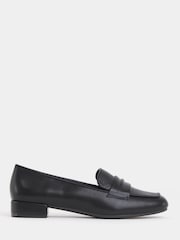 JD Williams Black Extra Wide Fit Block Heel Loafers - Image 2 of 4