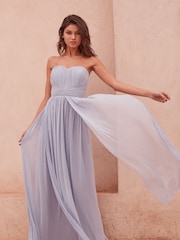 Kornblumenblau - Lipsy Bella Brautjungfern-Bandeaukleid mit verschiedenen Tragemöglichkeiten - Bild 1 von 4