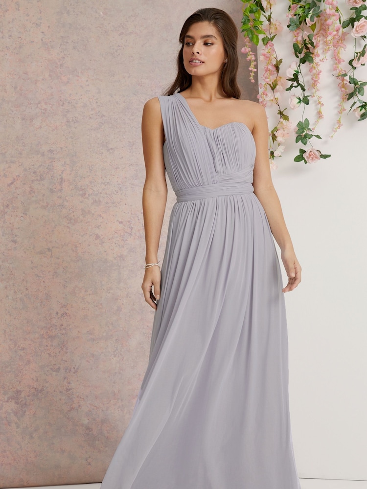 Kornblumenblau - Lipsy Bella Brautjungfern-Bandeaukleid mit verschiedenen Tragemöglichkeiten - Bild 2 von 4