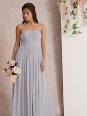 Kornblumenblau - Lipsy Bella Brautjungfern-Bandeaukleid mit verschiedenen Tragemöglichkeiten - Bild 3 von 4